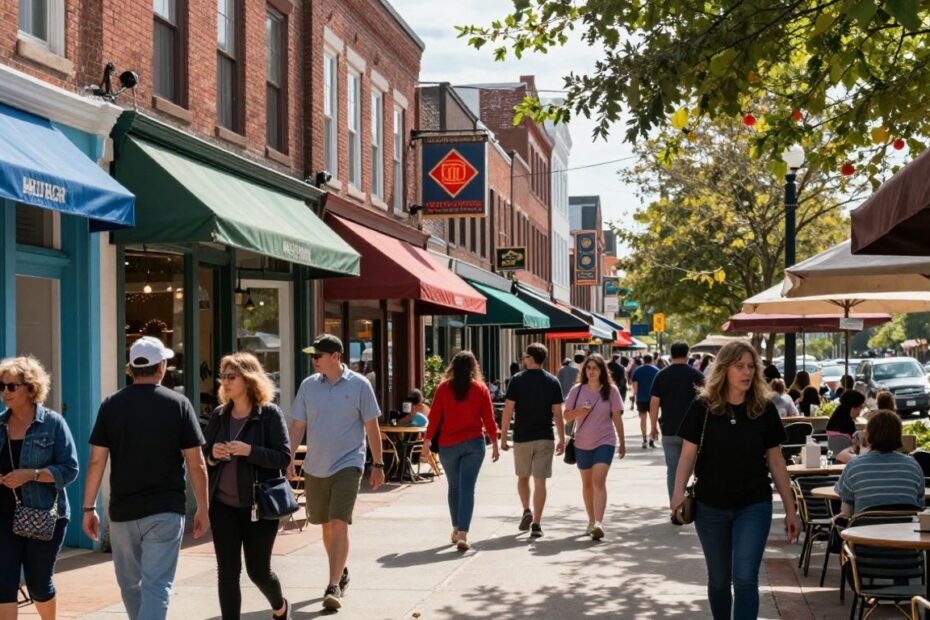 Raleigh Small Business Saturday shoppers and storefronts