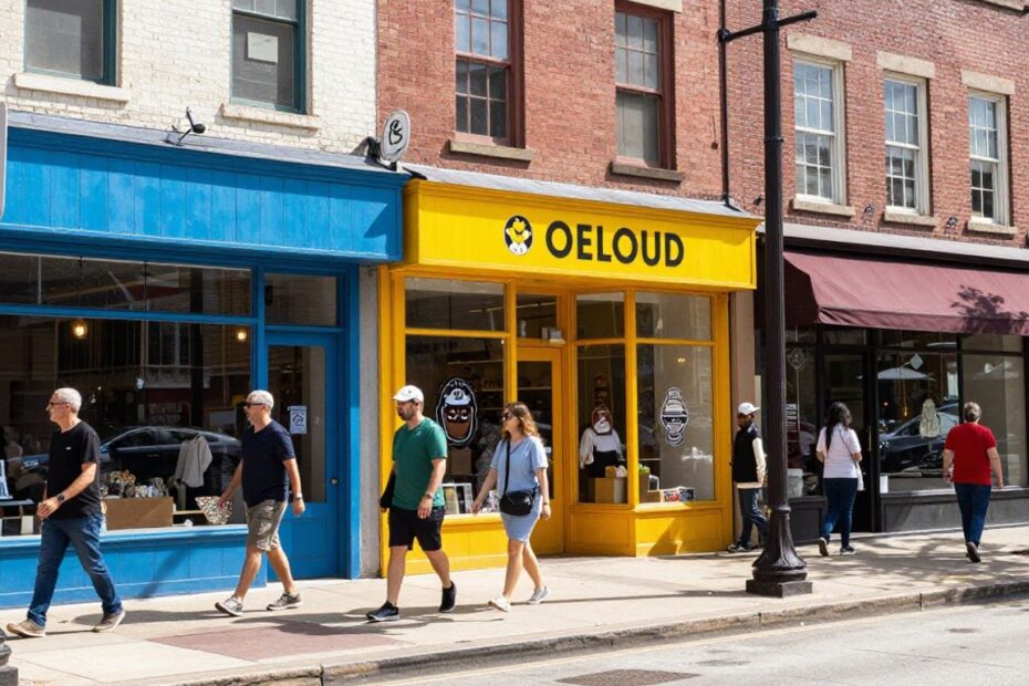 Dallas small businesses on a sunny street