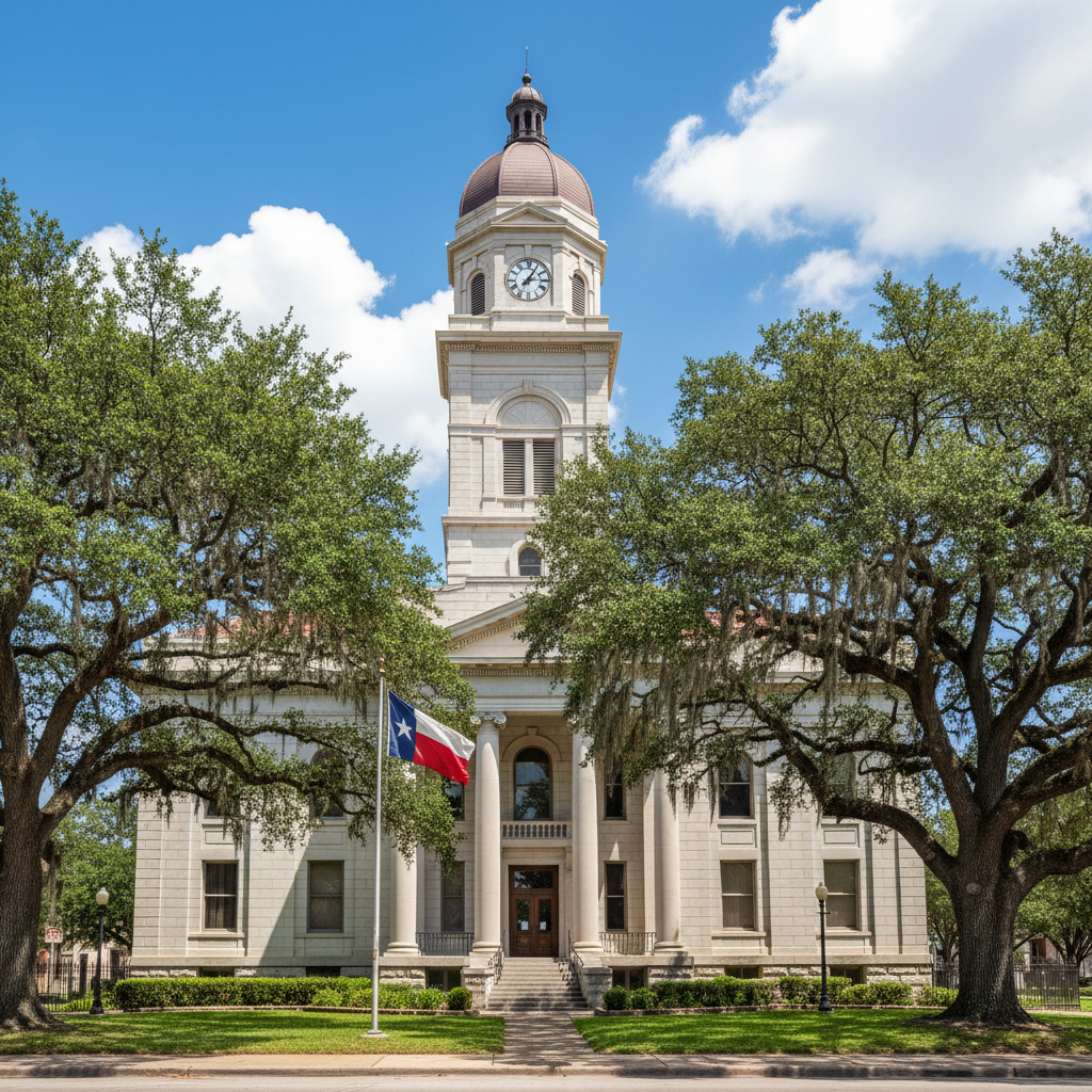 Guadalupe County Courthouse exterior in Seguin Texas